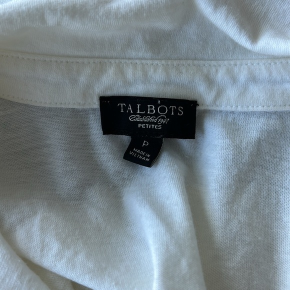 Talbots Cropped White Polo - Picture 4 of 5